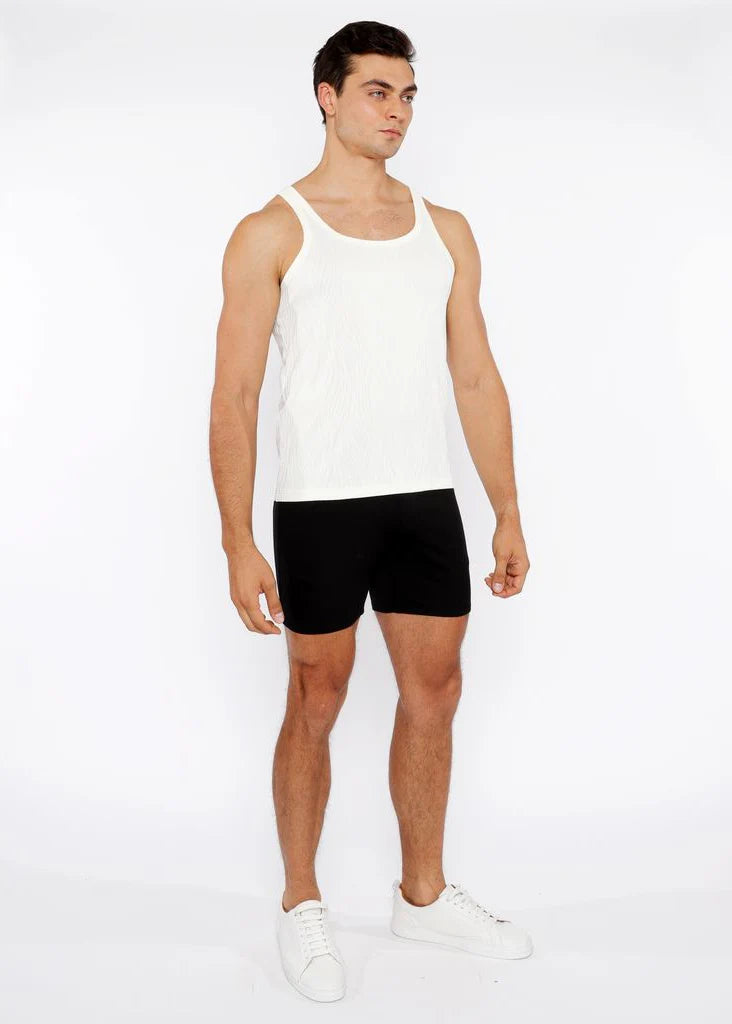 Textured Knit Tank (Ecru Veins)