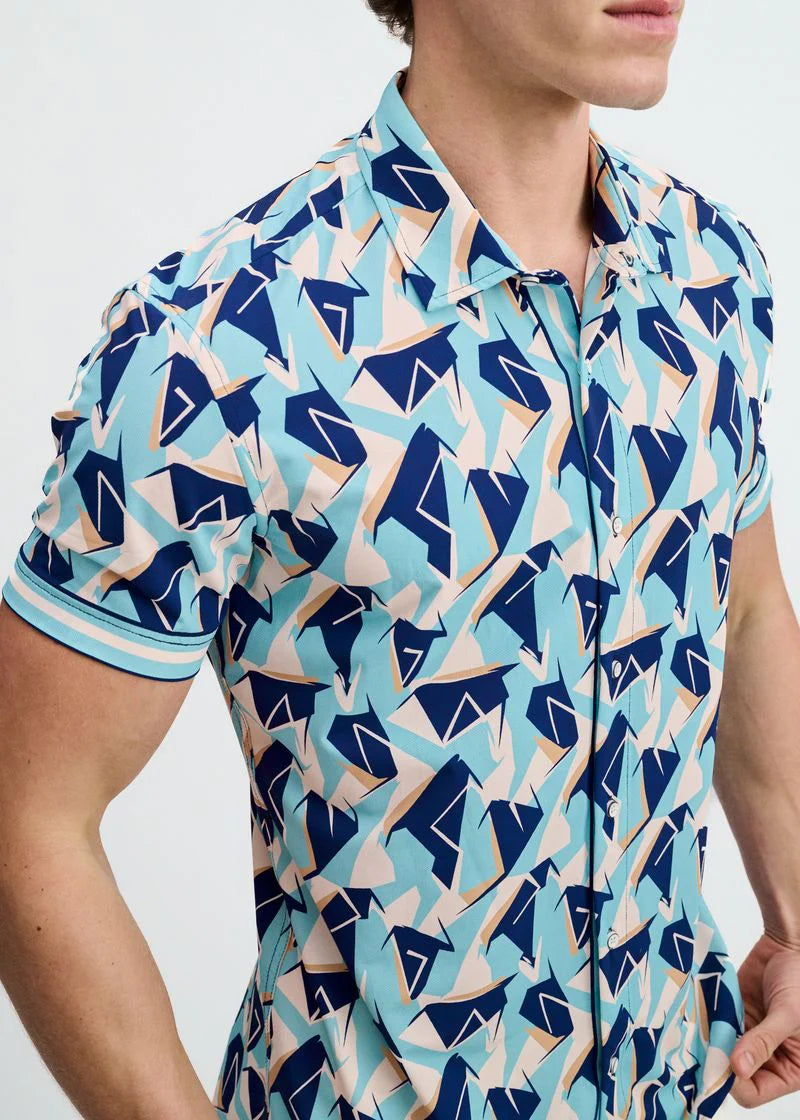Performance Short Sleeved Shirt (Mirage/Cobalt)