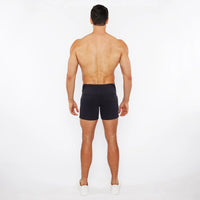 Linen Look Stretch Knit Shorts (Navy)