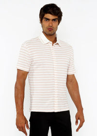 Zigzag Knit Shirt (Parfait/White)