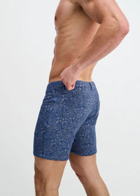 Jacquard Knit Shorts (Floral Powdered Blue)
