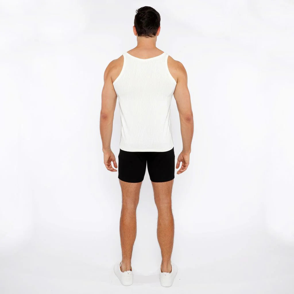 Textured Knit Tank (Ecru Veins)