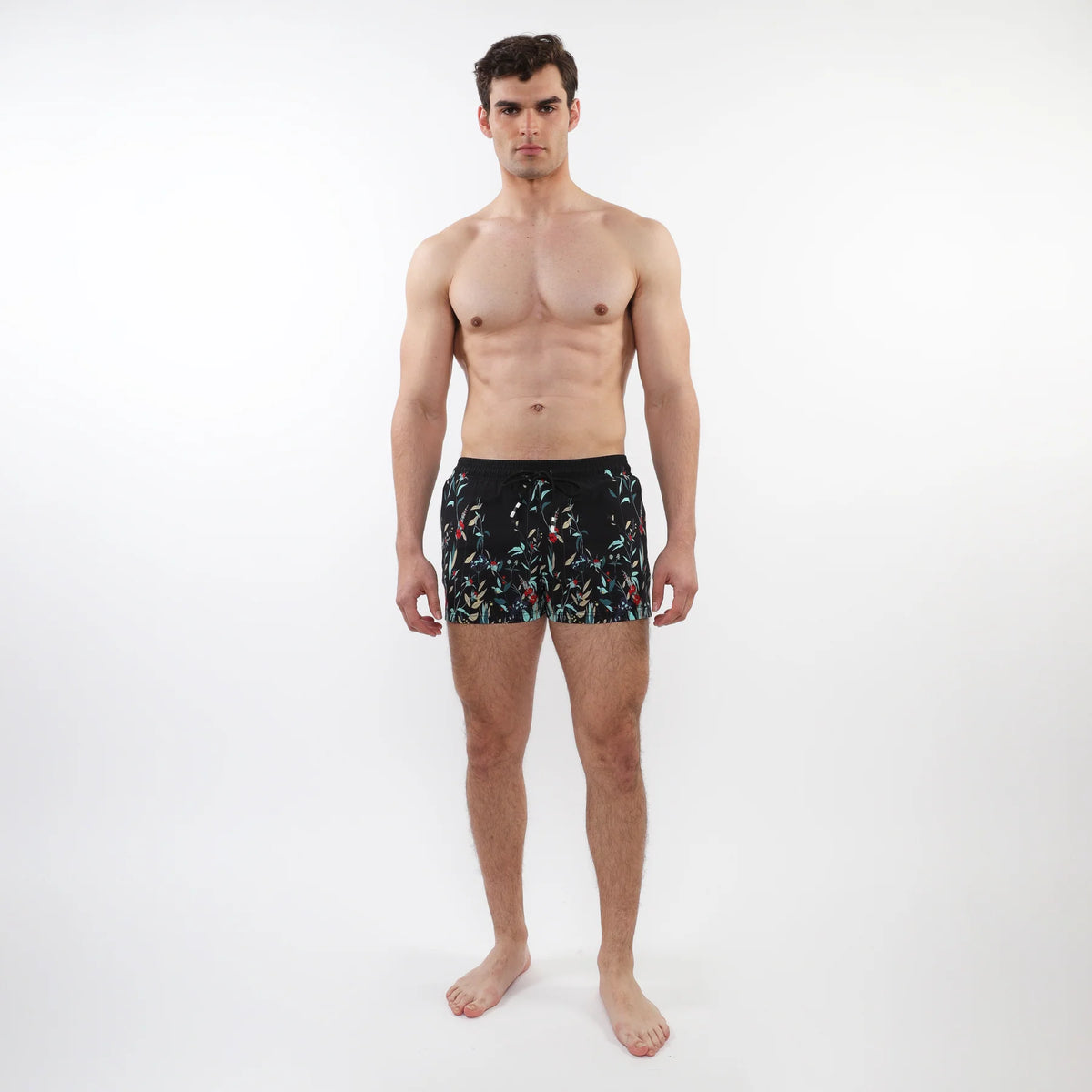 Classic Printed Swim Shorts (Midnight Teal Floral)