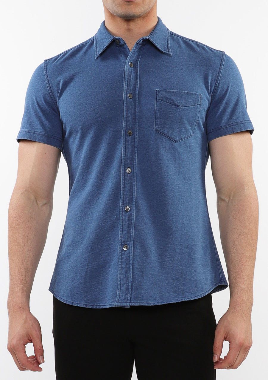 Vintage Wash Denim Shirt (Vintage Blue)