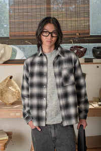 Plaid Pocket Shirt (Black)