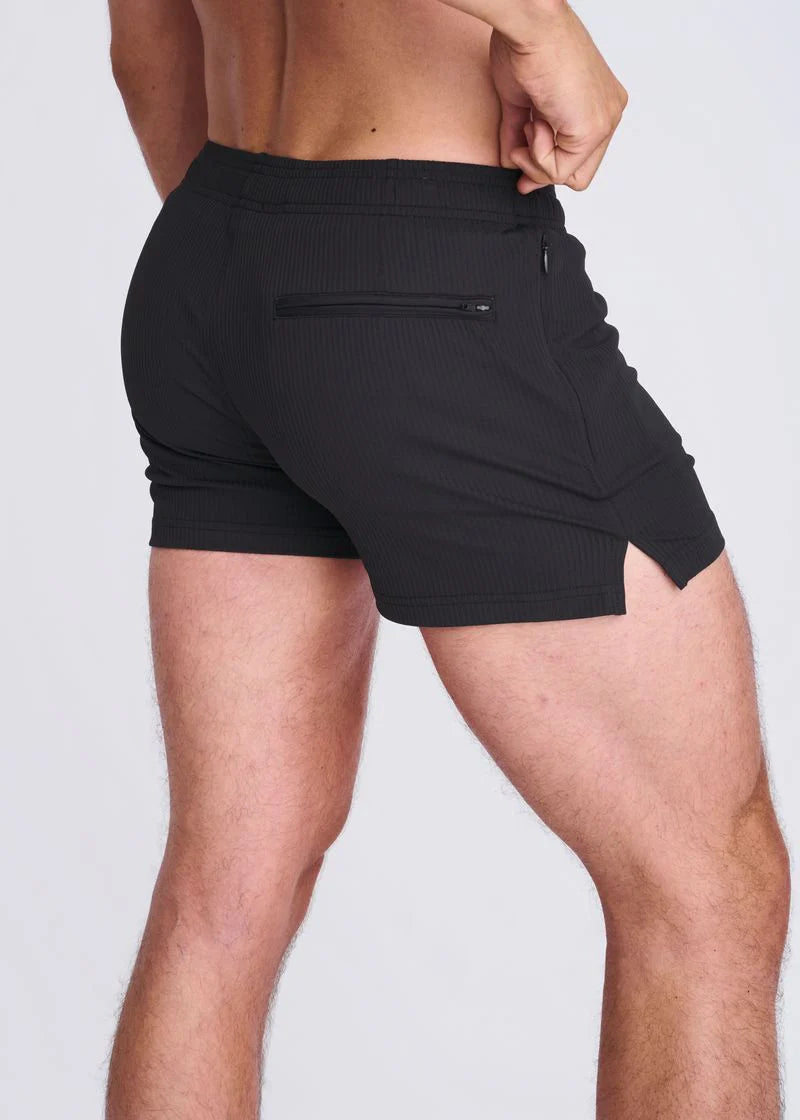 Seersucker Swim Shorts (Black)
