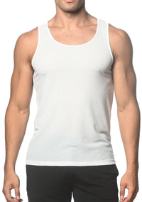 Waffle Mesh Performance Tank (Off White)