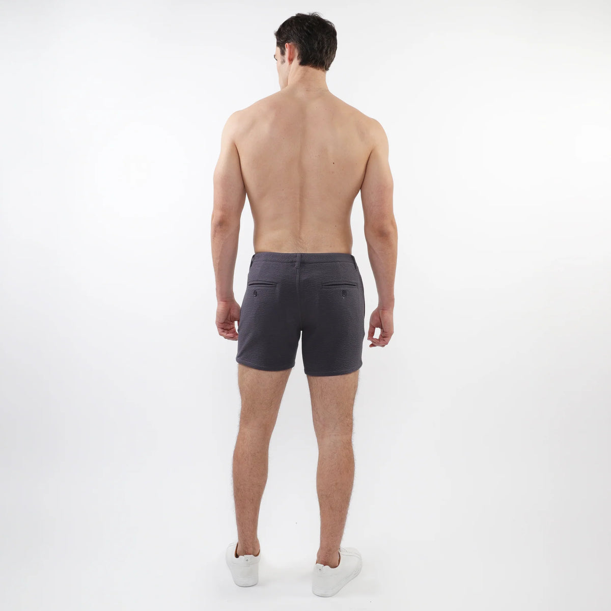 5" Textured Stretch Knit Short (Charcoal)