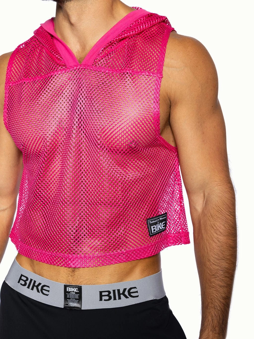 Hooded Sleeveless Jersey (Hot Pink)