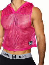 Hooded Sleeveless Jersey (Hot Pink)