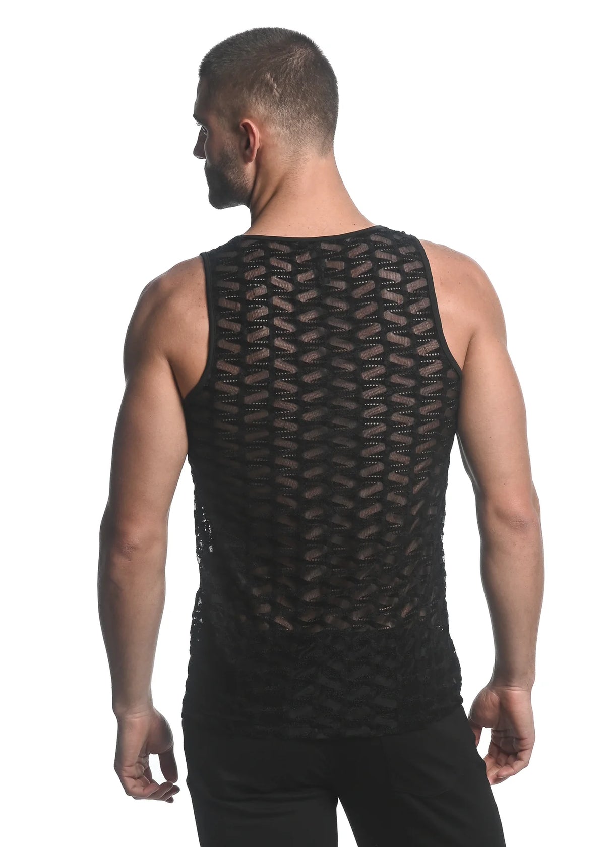 Vertical Wave Gossamer Tank (Black)