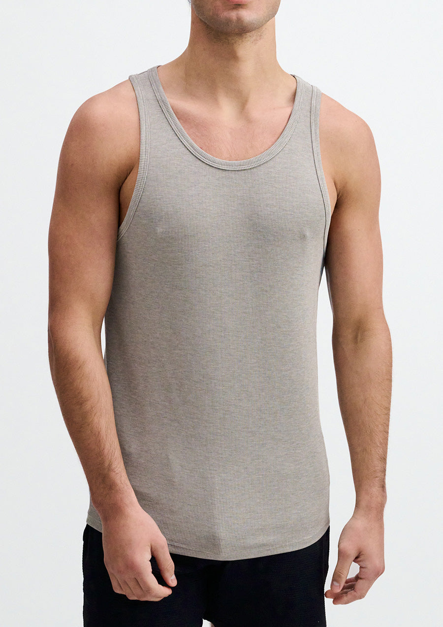 Stretch Rib Modal Tank (Shark)