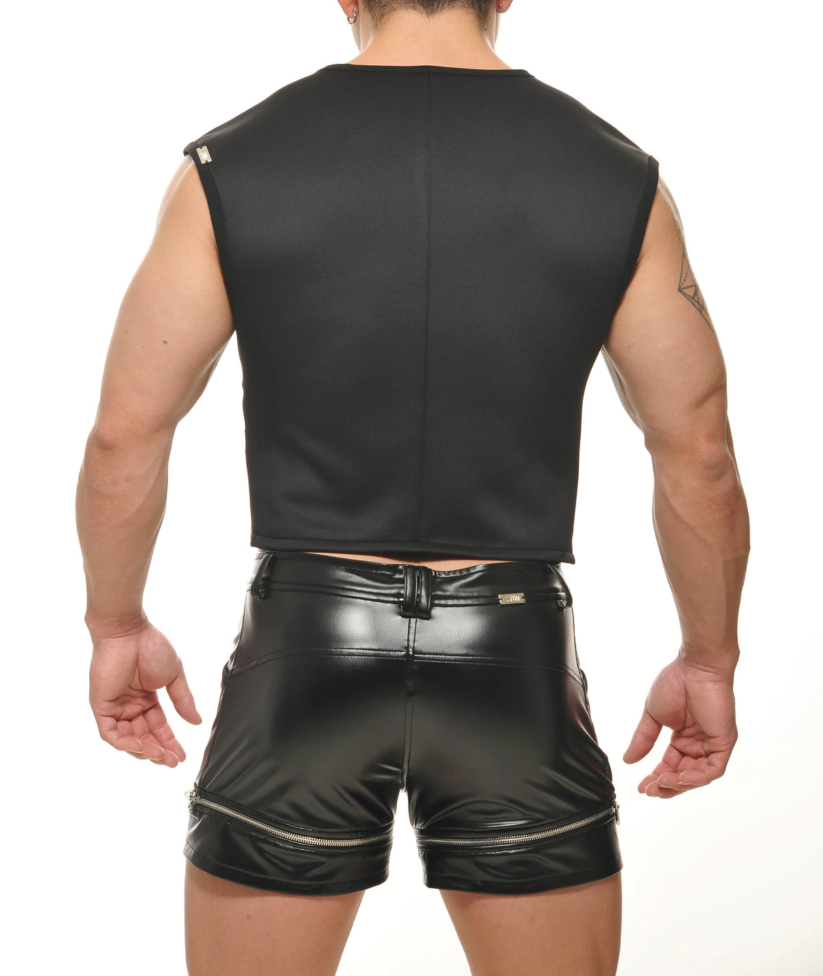 Theta Cropped Shirt (Black)