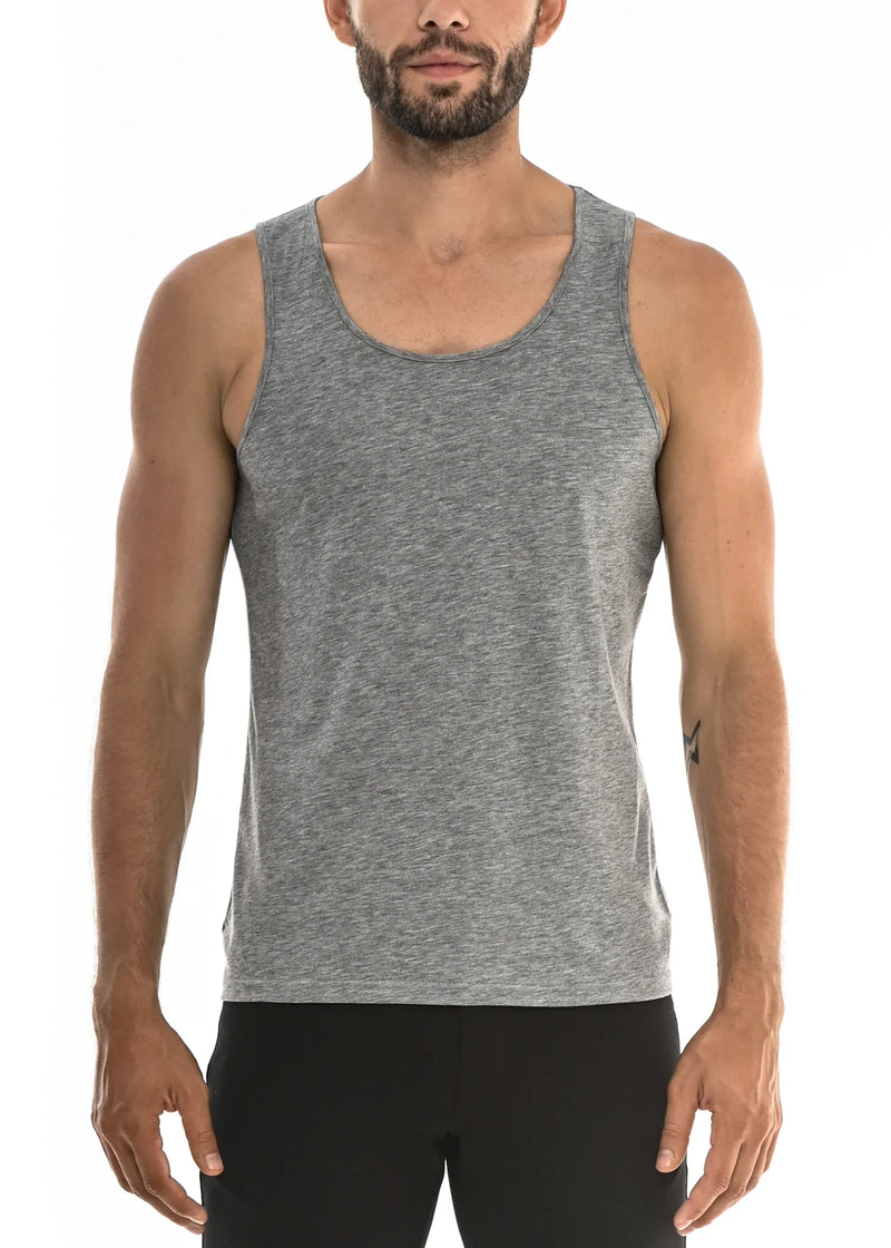 Chevron Laser Cut Tank (Grey)