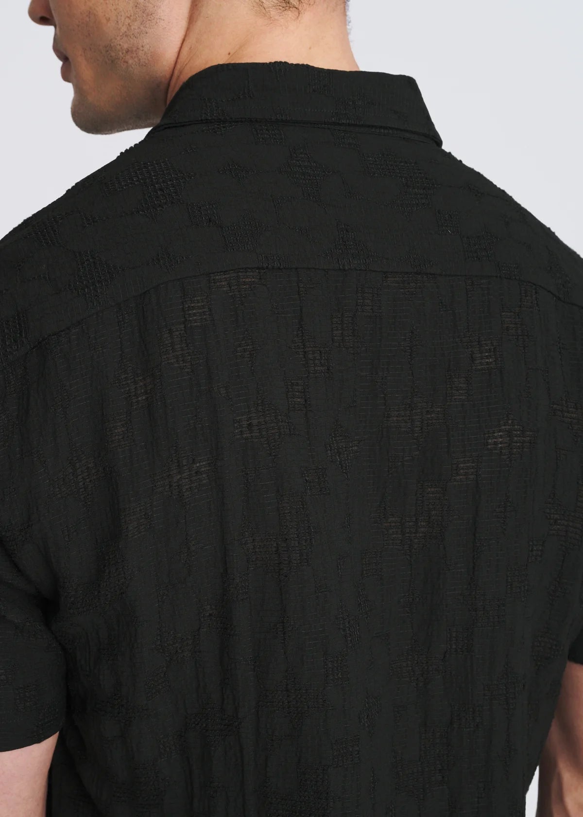 Lightweight Jacquard Shirt (Black)