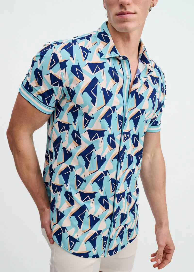 Performance Short Sleeved Shirt (Mirage/Cobalt)