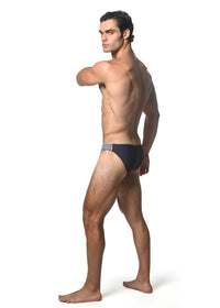 Swim Brief w/Side Stripes (Navy)