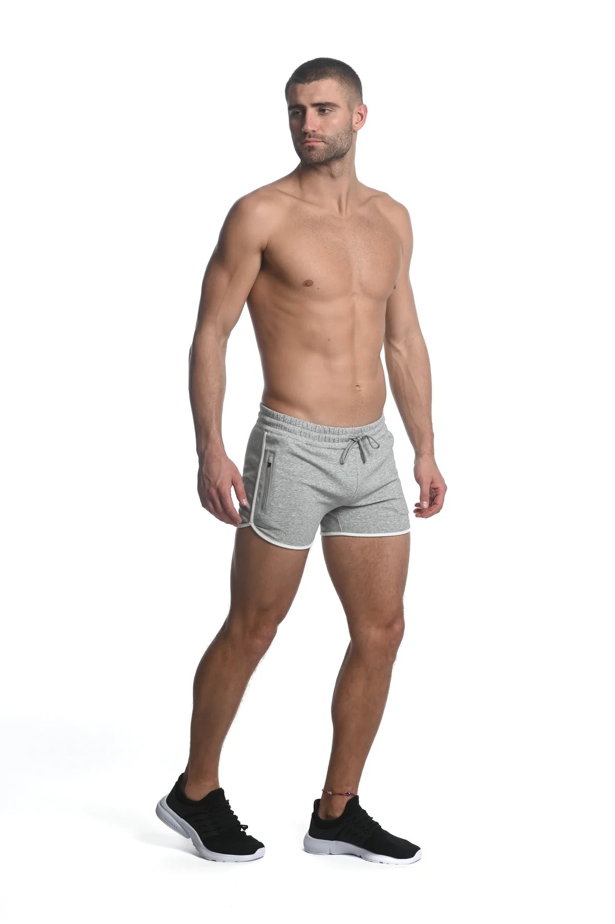 Sprinter 3.5" Inseam Stretch Gym Shorts (Grey)