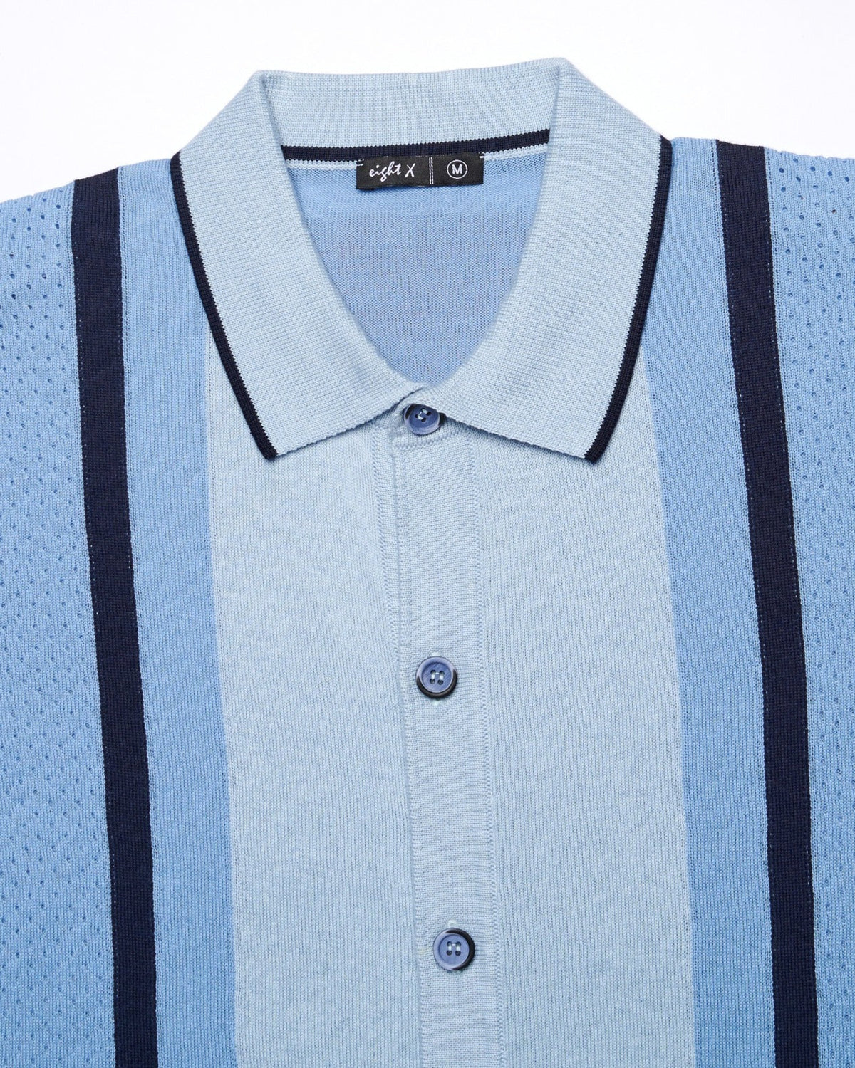 Varsity Knit Short Sleeve Shirt (Lt Blue)