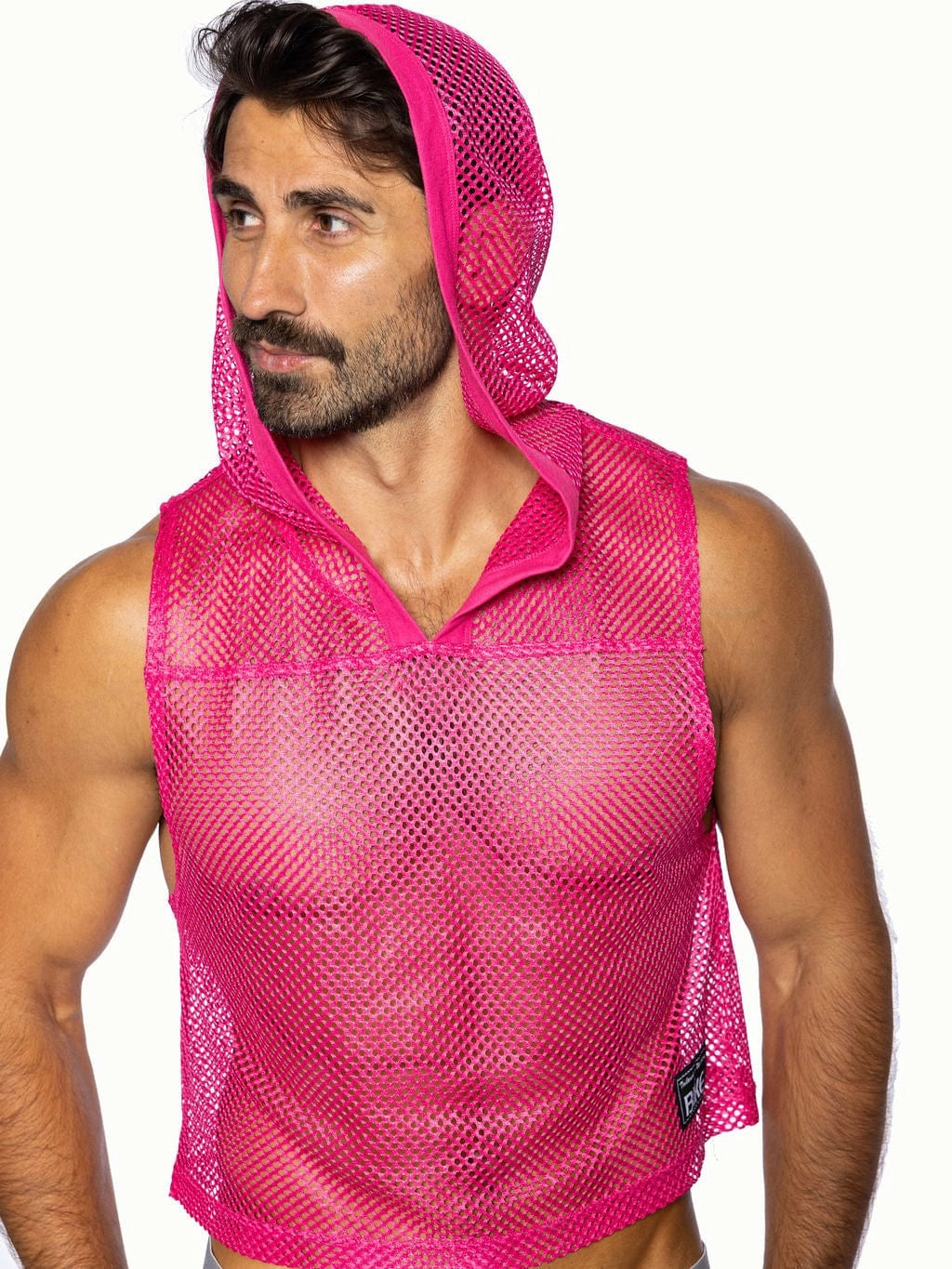 Hooded Sleeveless Jersey (Hot Pink)