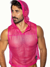 Hooded Sleeveless Jersey (Hot Pink)