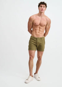 Textured Knit Chino Shorts (Jungle)