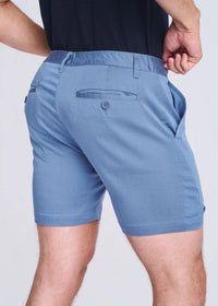 Textured Stretch Chino Short (Blue Fin)