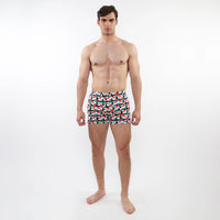 Seersucker Printed Swim Short (Mint Squares)