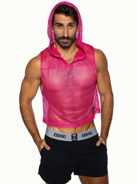 Hooded Sleeveless Jersey (Hot Pink)