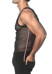 Mesh Tank w/ Side Tape (Black)