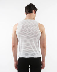 Stretch Gossamer Tank (White Chevron)