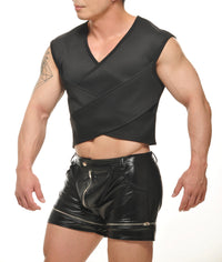 Theta Cropped Shirt (Black)