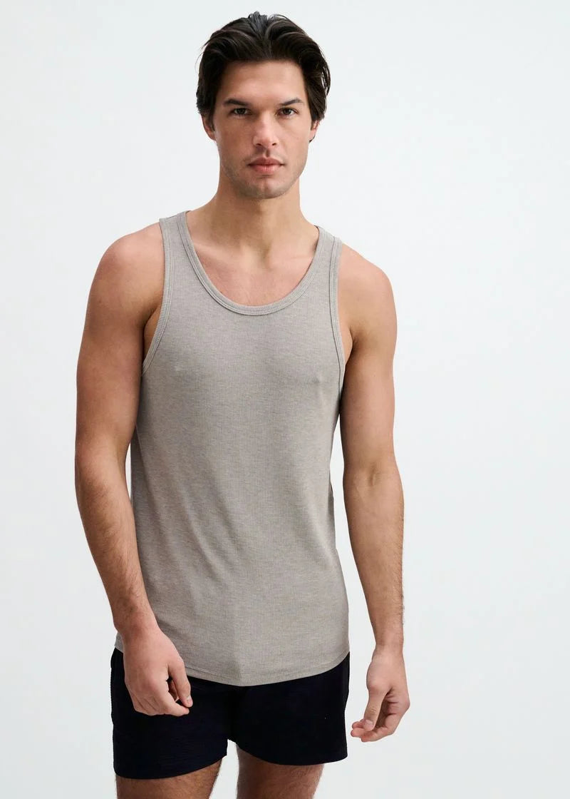 Stretch Rib Modal Tank (Shark)