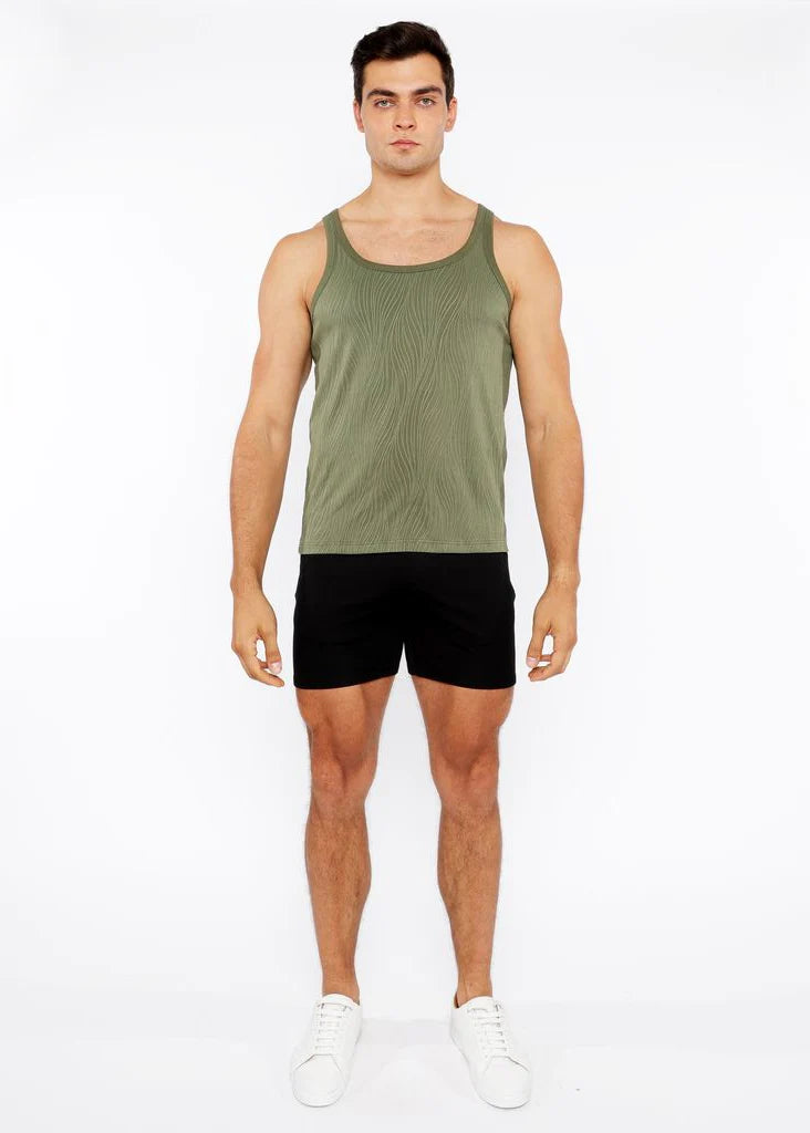 Textured Knit Tank (Celadon Veins)