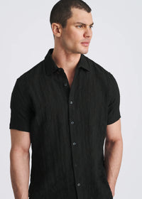 Lightweight Jacquard Shirt (Black)