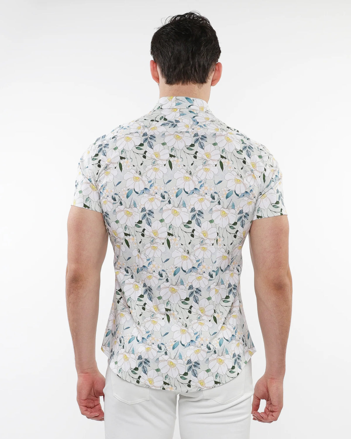 Knit Jersey Short Sleeve Shirt (Willow Laurel Floral)