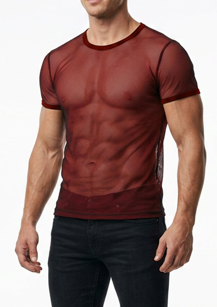 Fine Mesh Tee (Red)