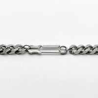 Safety Pin Chunky Cuban Chain (Silver)