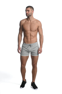 Sprinter 3.5" Inseam Stretch Gym Shorts (Grey)