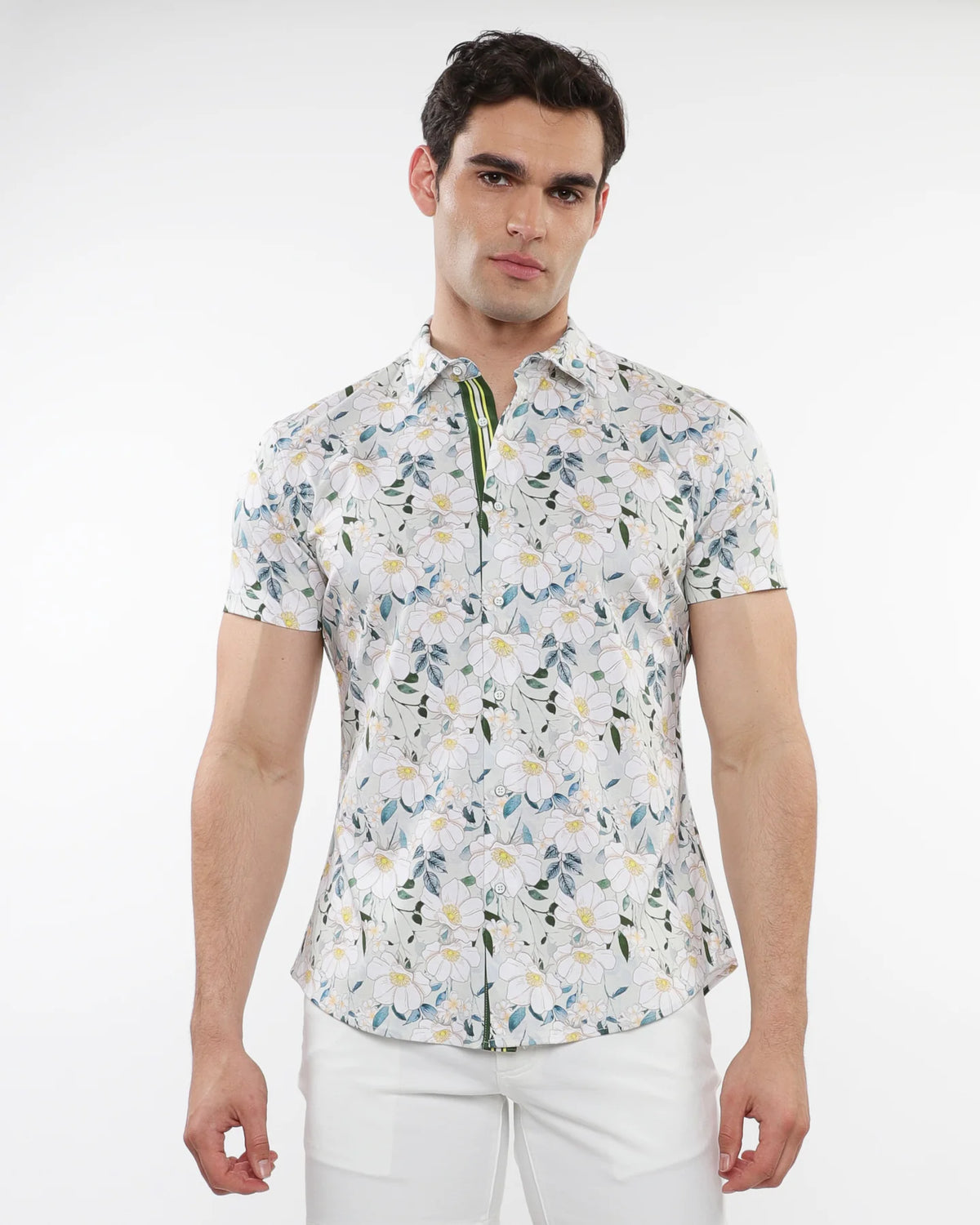 Knit Jersey Short Sleeve Shirt (Willow Laurel Floral)