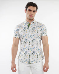 Knit Jersey Short Sleeve Shirt (Willow Laurel Floral)