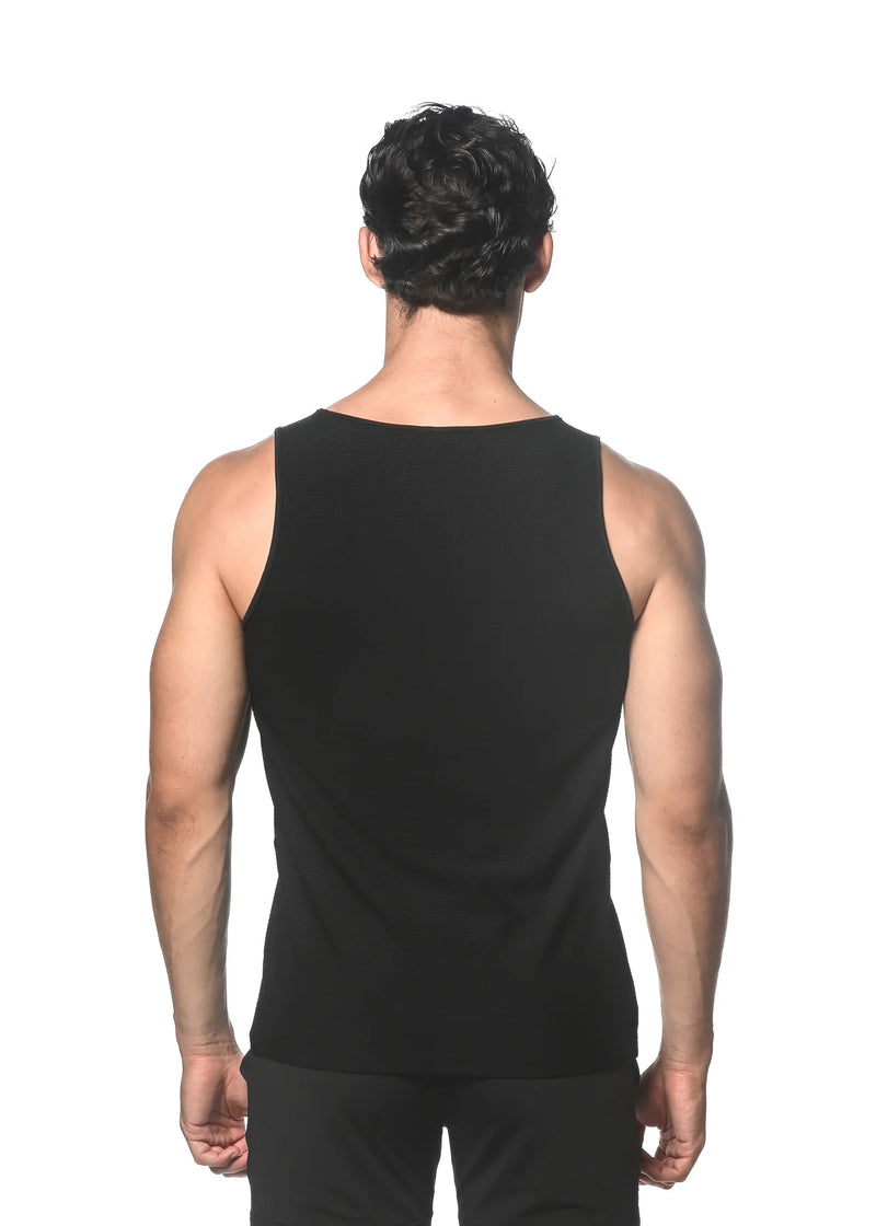Waffle Mesh Performance Tank (Navy)
