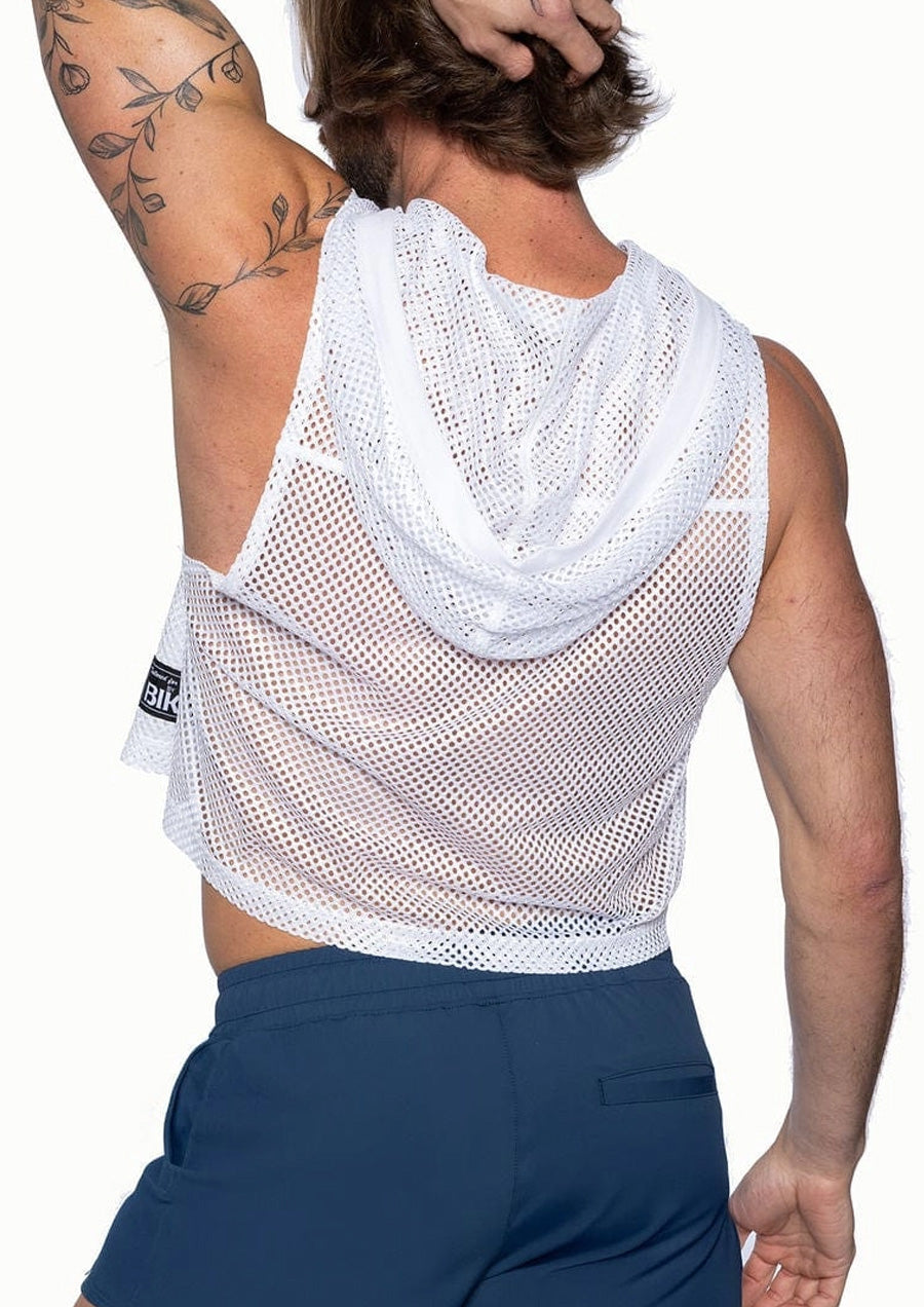 Hooded Sleeveless Jersey (White)