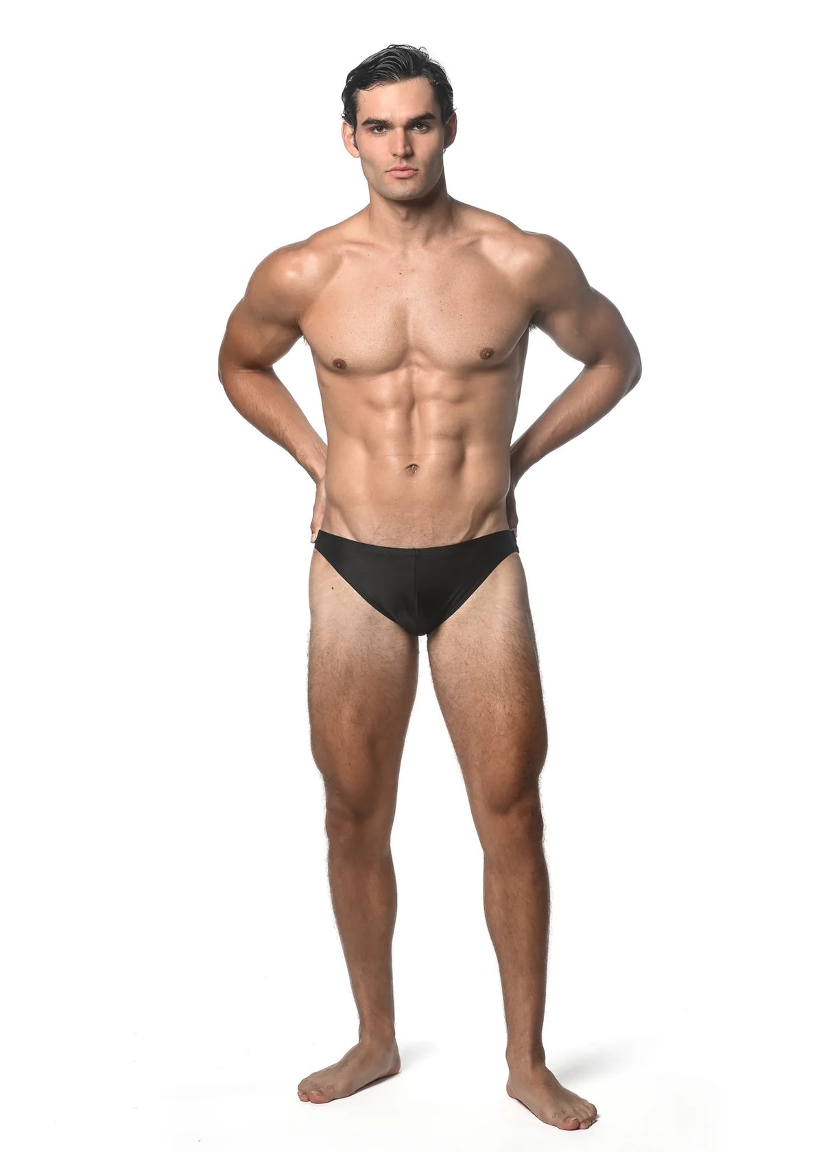 Swim Brief w/Side Buckle (Black)