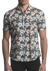 Tencel/Cotton Woven Shirt (Blush Slate Floral)