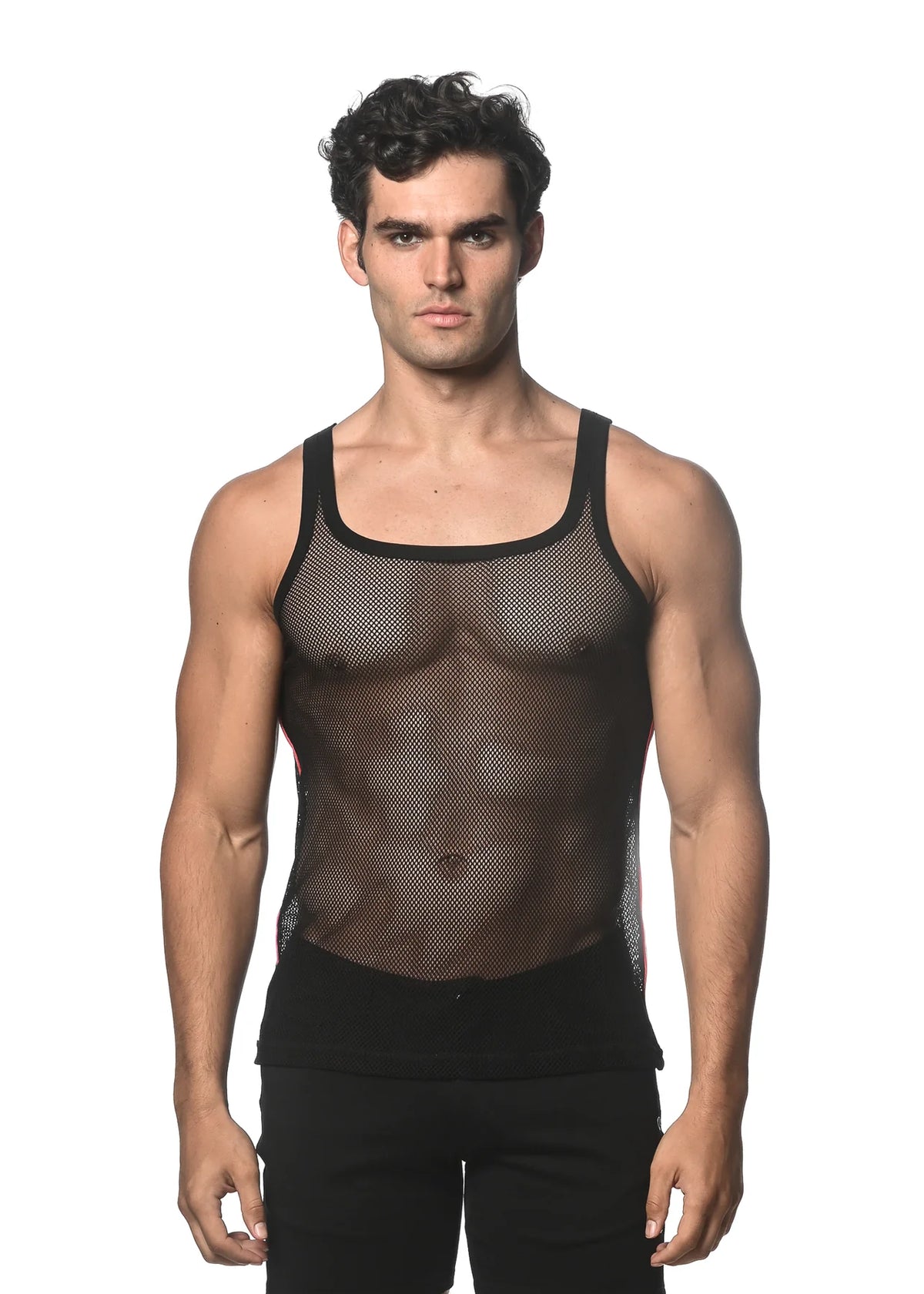 Mesh Tank w/ Side Tape (Black)