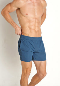 Textured Stretch Performance Shorts (Blue Marine)