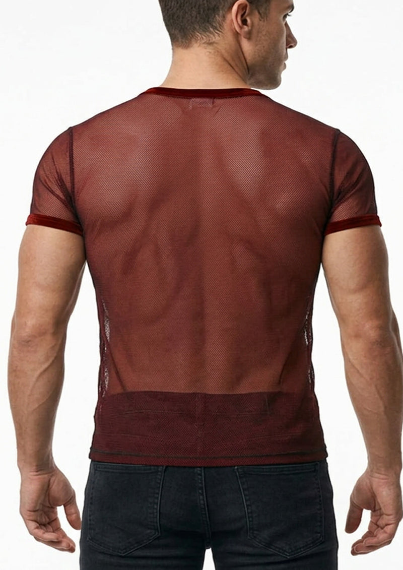 Fine Mesh Tee (Red)