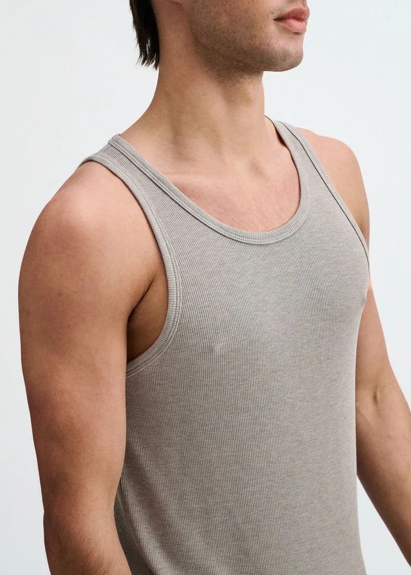 Stretch Rib Modal Tank (Shark)
