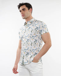 Knit Jersey Short Sleeve Shirt (Willow Laurel Floral)